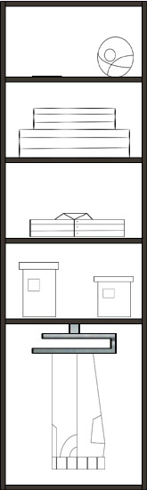 Estrecho: Estanterías